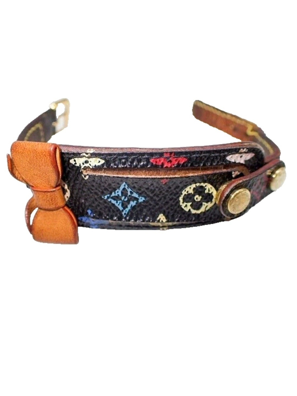 Louis Vuitton X Takashi Murakami Monogram Multicolore Bow Porte-Adresse Bracelet